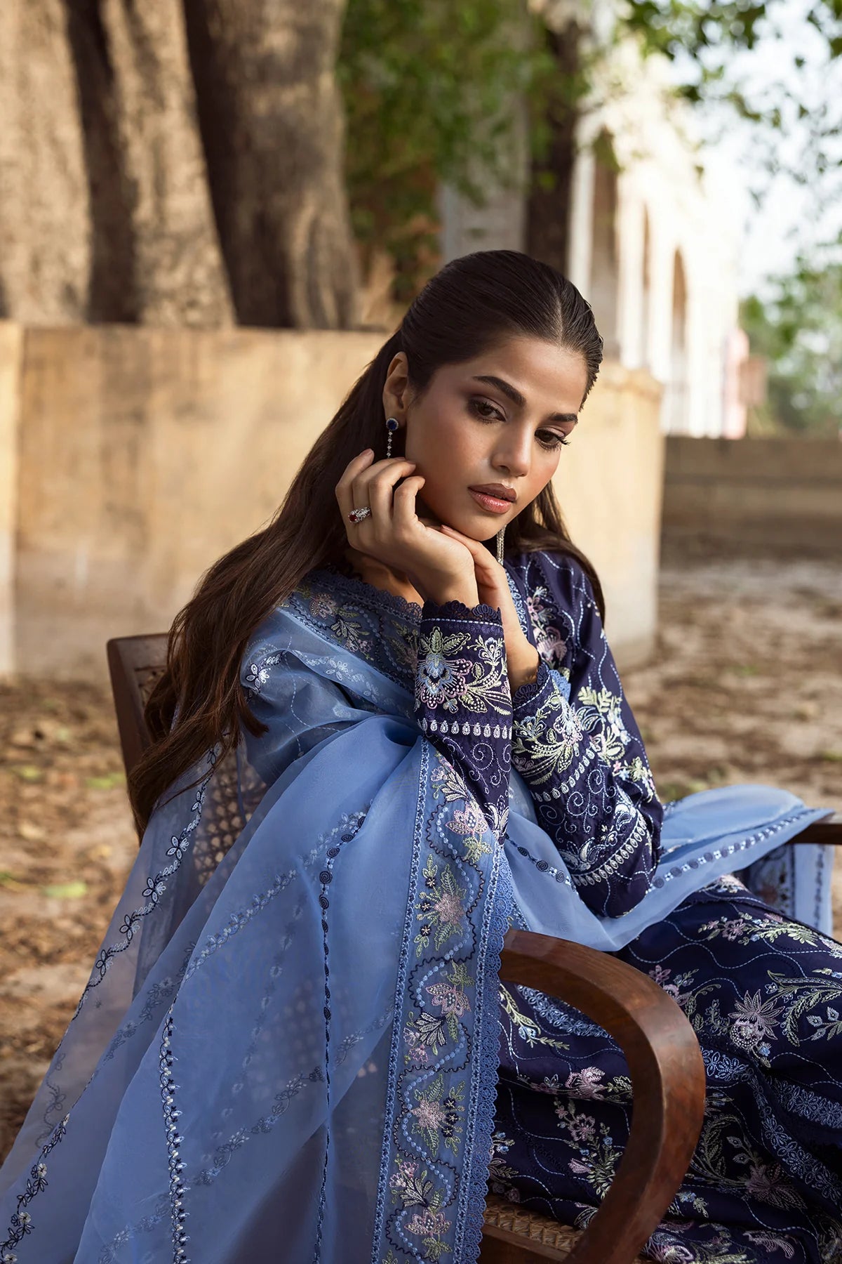 Embroidered sleeves of Afrozeh Shiddat festive suit