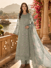 Nooriyah Luxury Embroidered Chiffon By Noor By Saadia Asad | D1 - Pistachio Mist