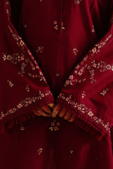 Close-up of Embroidered Sleeves – Yana-4B Lawn Suit