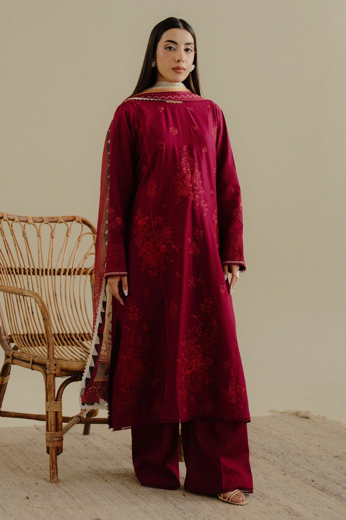 Complete COCO By Zara Shahjahan Luleh-3B Unstitched Lawn Suit