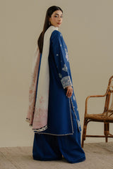 Dyed lawn back panel of Luleh-3A unstitched suit