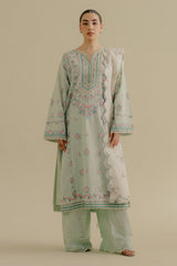 Embroidered jacquard front panel of Zeest-9A by COCO Zara Shahjahan