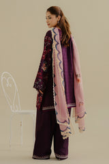 Jacquard Back Detail - COCO Sufa-5B Lawn Suit