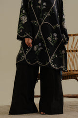 Side Profile Showing Embroidery & Dupatta Drape - COCO By Zara Shahjahan