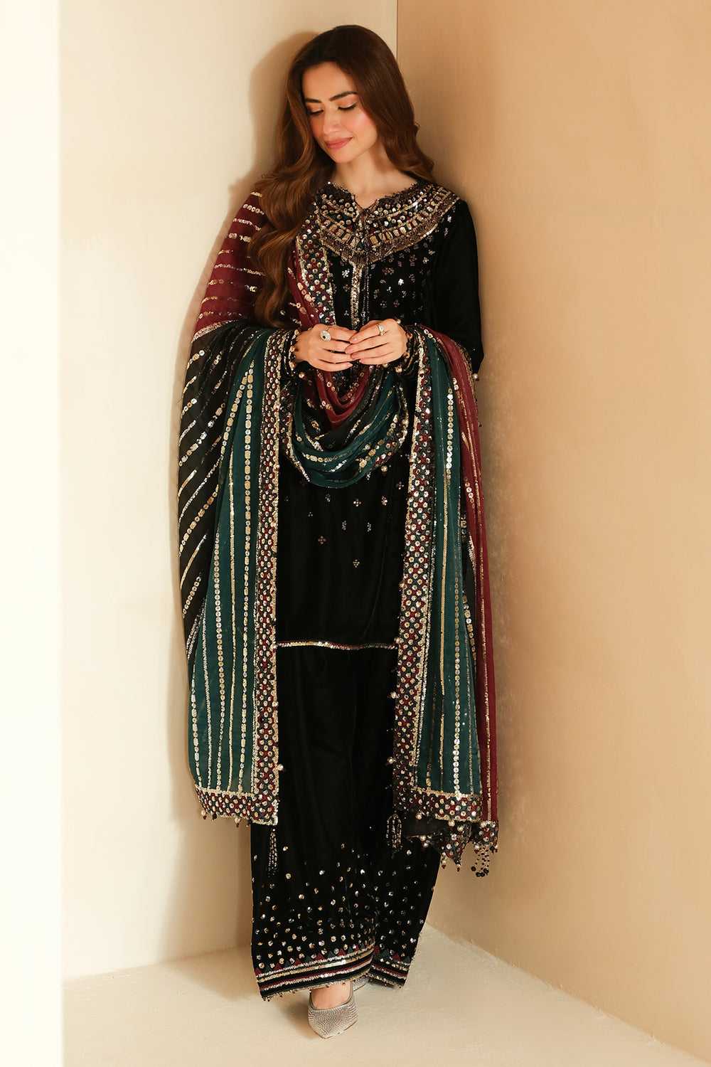 Embroidered Velvet Formal'24 By Jazmin VF-2037