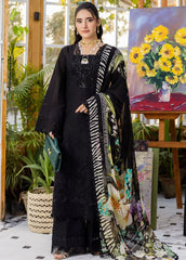 Chikankari embroidered front lawn panel of Elaf EEC-2A Queen of Dusk
