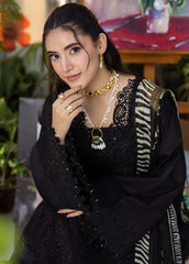 Chikankari embroidered sleeves in peachy tones