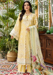 Chikankari embroidered lawn front of Elaf EEC-2B BUTTER BLOOM