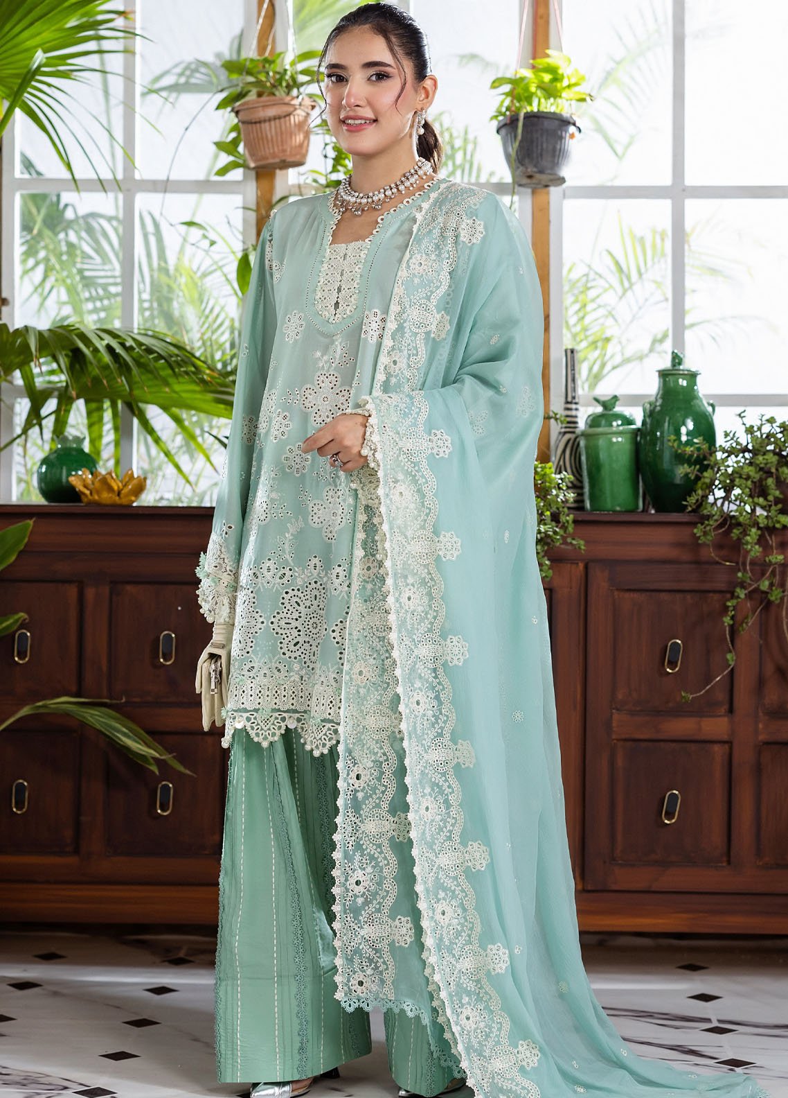 Chikankari lawn front panel of Elaf EEC-3A PARISIAN