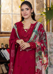 Elaf | EEC-4A RUBELET | CHIKANKARI WITH CHIFFON