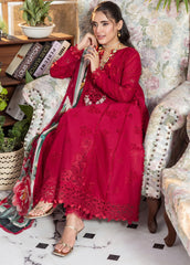 Elaf | EEC-4A RUBELET | CHIKANKARI WITH CHIFFON