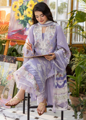 Elaf | EEC-5A LAVENDER LOVE | CHIKANKARI WITH CHIFFON