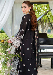 Black embroidered back piece of Elaf ELH-6A Serena lawn shirt
