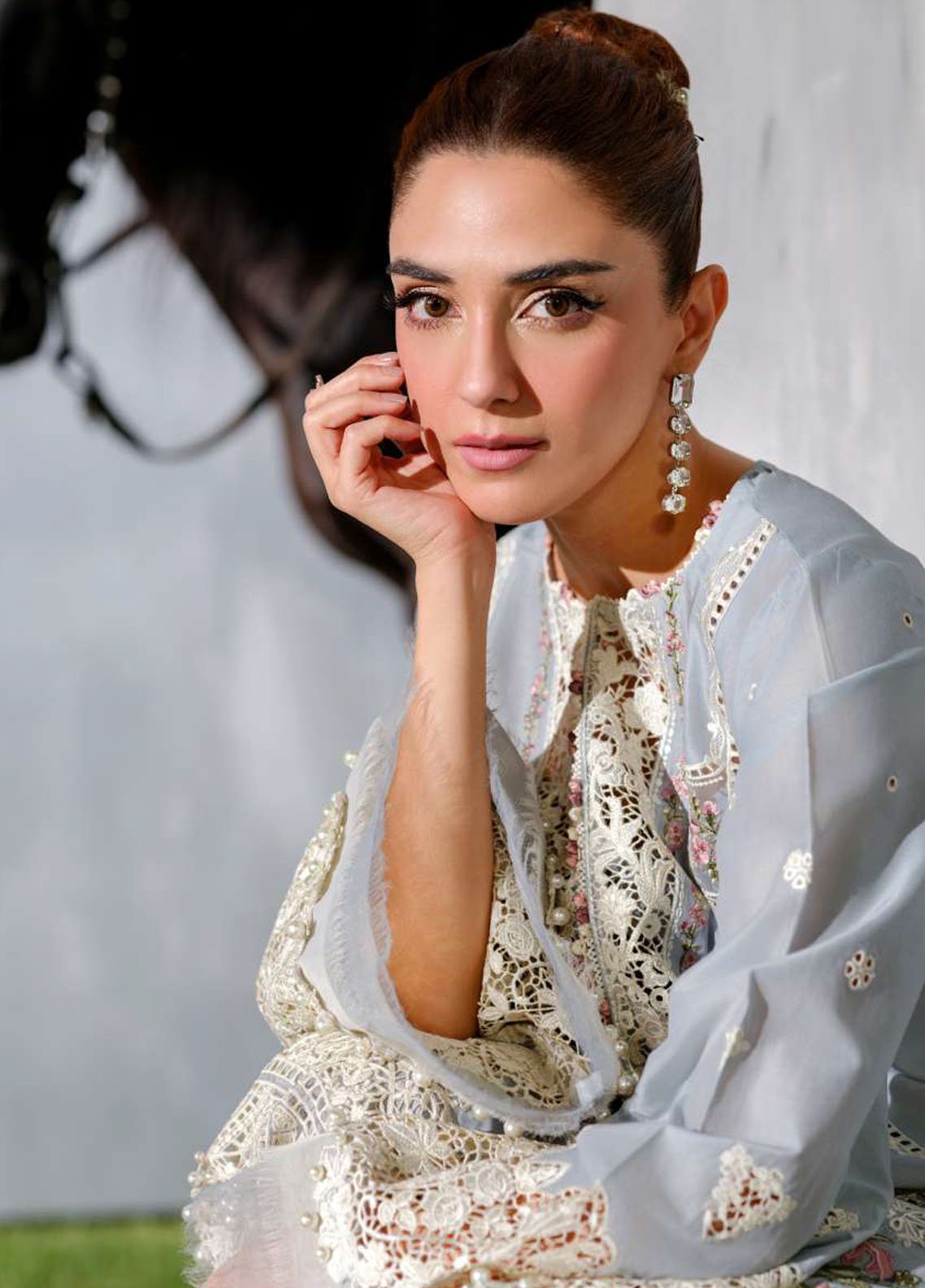 Laserwork Embroidery on Elaf ELH-7B Issabel Lawn