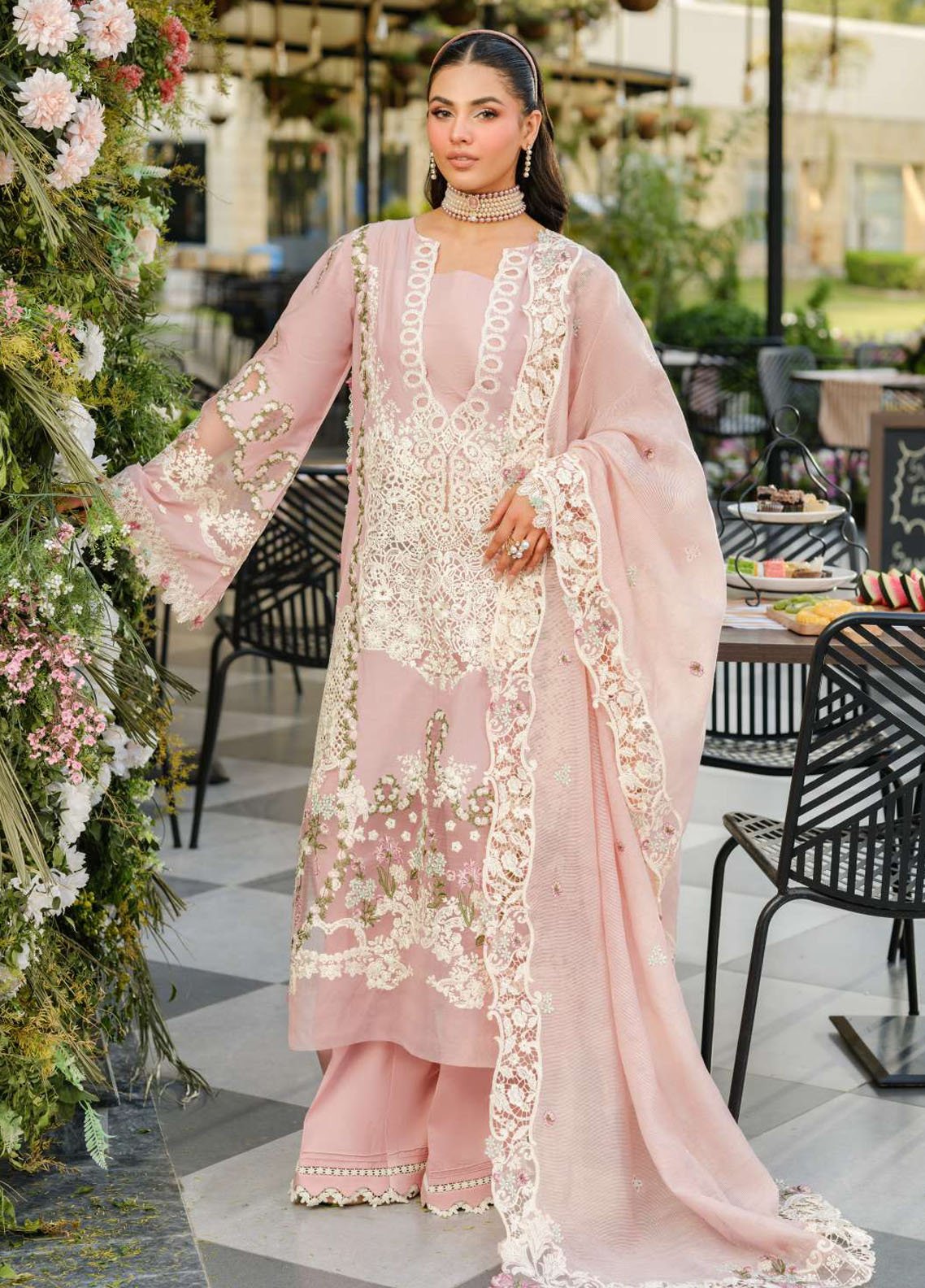 Full 3-piece flatlay of Elaf ELH-3B Oh My Rose suit