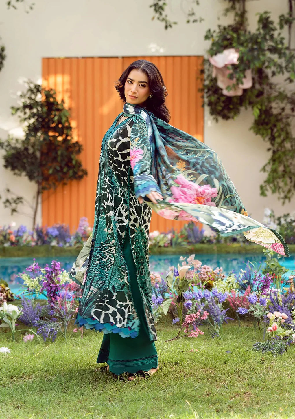 Digital Printed Voile Dupatta – Elaf Lawn’25 Collection