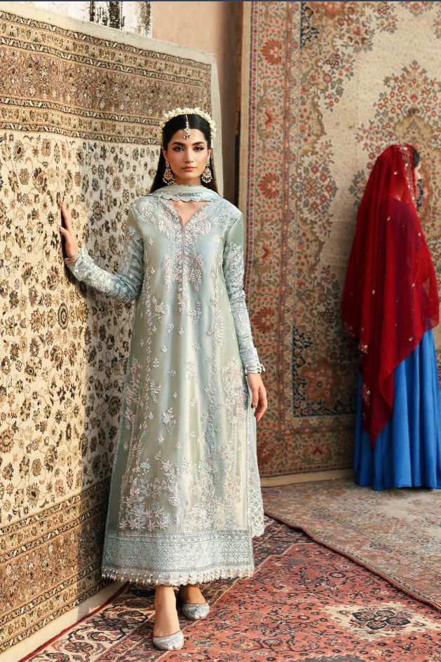 Back view of Emaan Adeel SHABEENA with chiffon dupatta