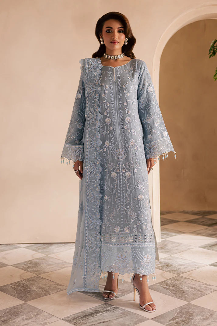 Front embroidered chiffon shirt of AVIRA by Emaan Adeel
