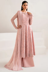 Embroidered chiffon shirt front of Farasha Jewel