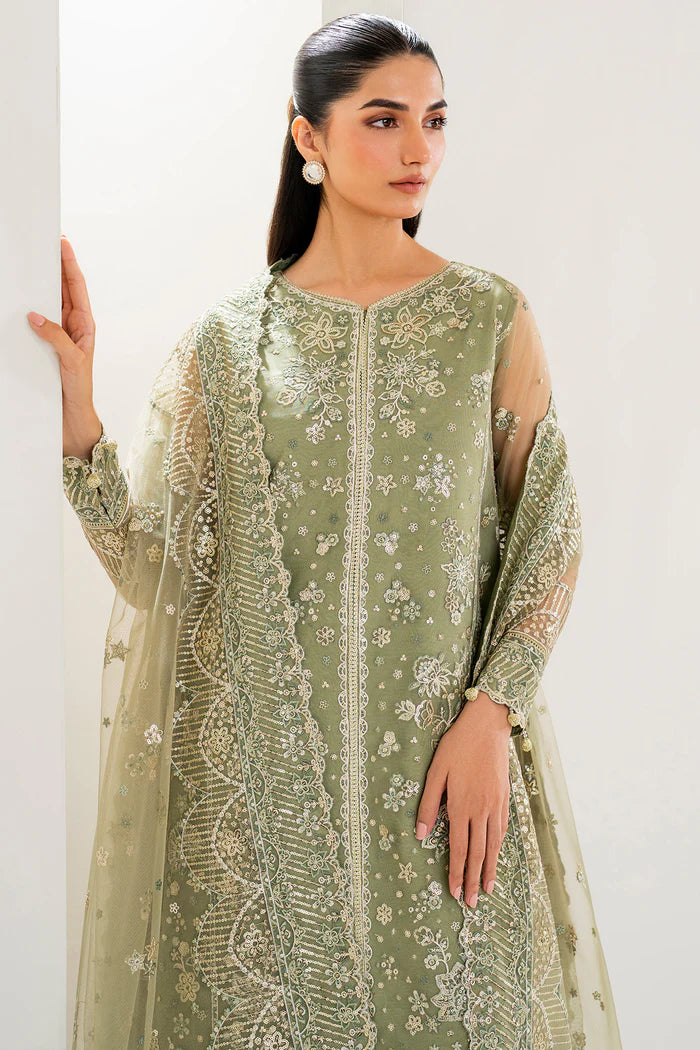 Intricate Hand Embroidery on Farasha Perry Net Dress