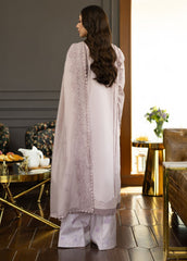 Plain dyed back panel in soft lilac from Florent Summer Collection'25