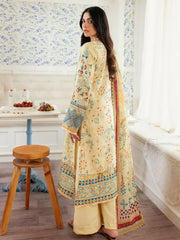 2.5m Digital Printed Lawn back design view - Florent ZY-03A