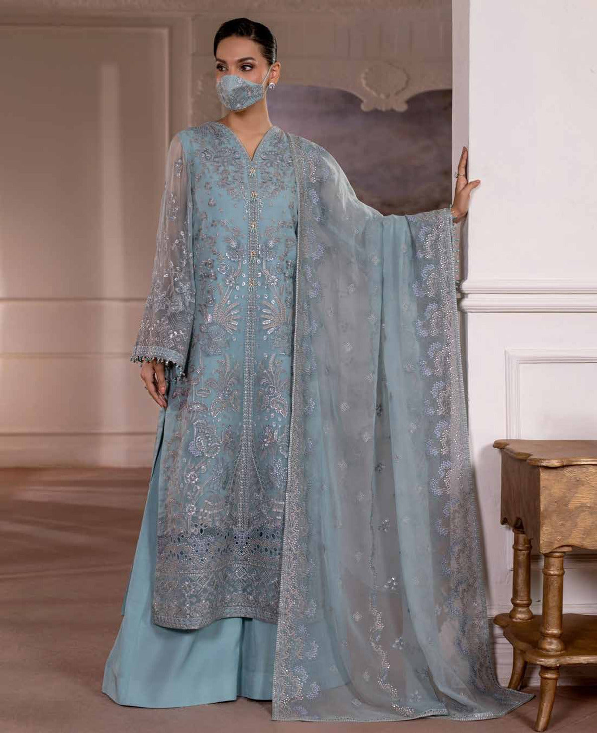 Flossie Parisa Safeera PA-01 full front with dupatta