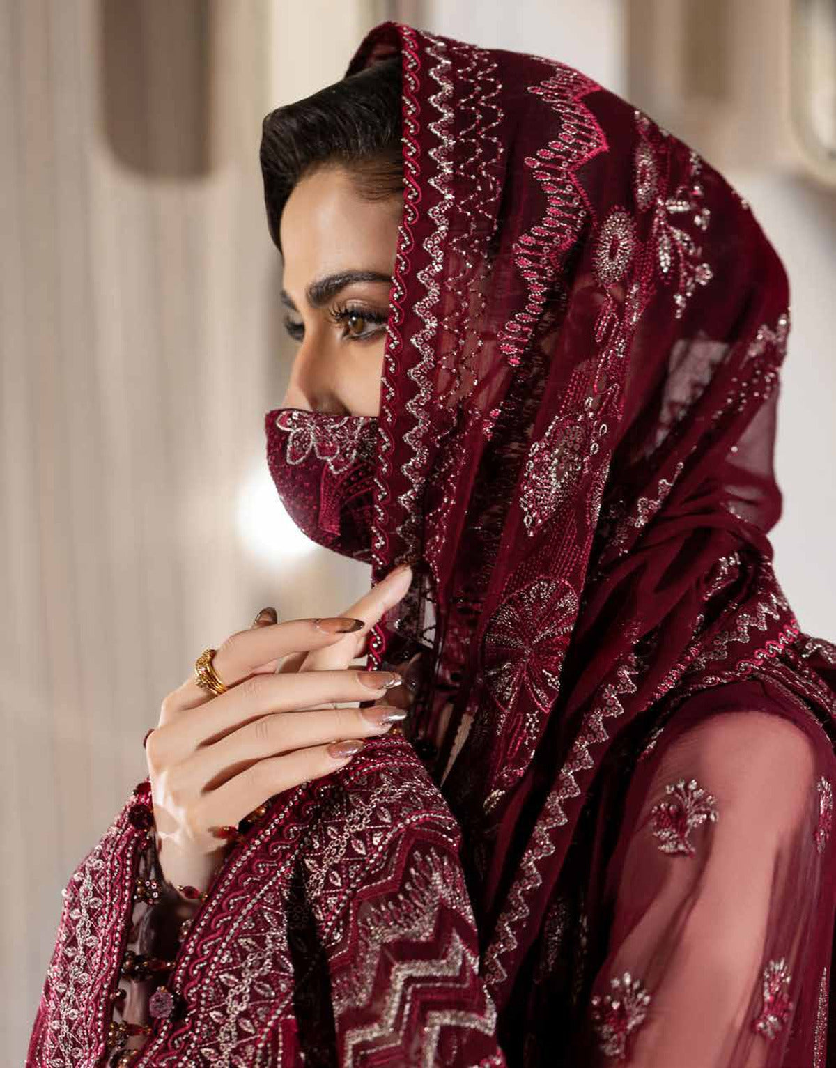 FlossieClothing Parisa Safeera PA-02 dupatta detail