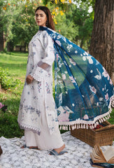 Side View with Dupatta Pallu - HumDum Lawn Outfit