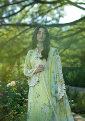 Elaf Signature - Embroidered Prints Collection With Chiffon Dupatta '26 | ESA-7A IVORY SEASON