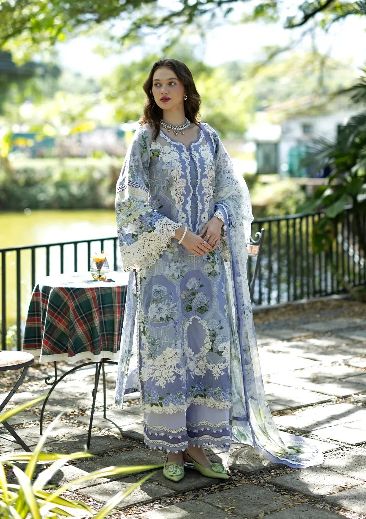 Elaf Signature - Embroidered Prints Collection With Chiffon Dupatta '26 | ESA-8B ANASTASSIA