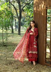 Elaf Chikankari Prints With Chiffon Dupatta '26 | ERC-1B MARJAAN