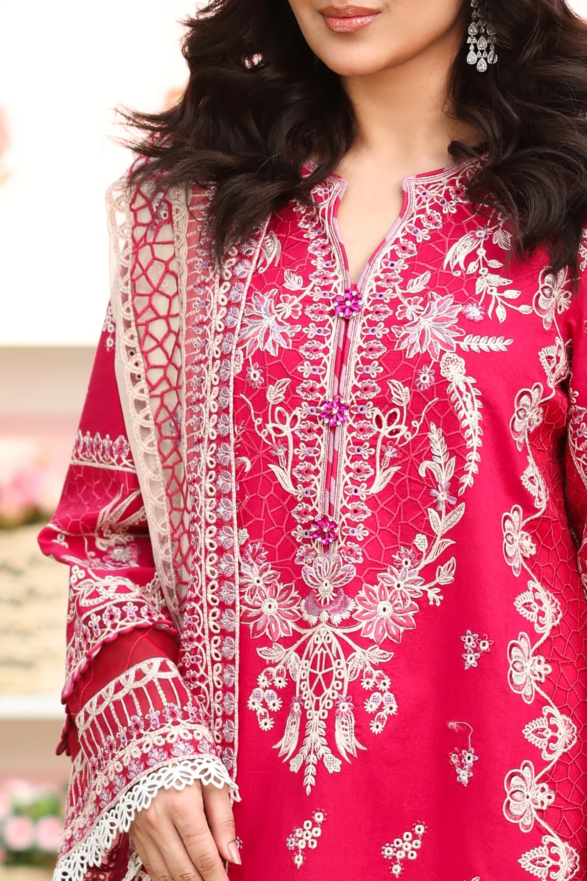 Organza Border Sleeves - Imrozia & Serene Luxury Lawn Suit