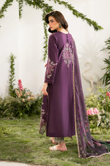 Iznik IFE-03 Festive Edition Embroidered Lawn Set – Back View