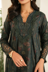 Hand-Embroidered Organza Neckline - Iznik Festive Collection