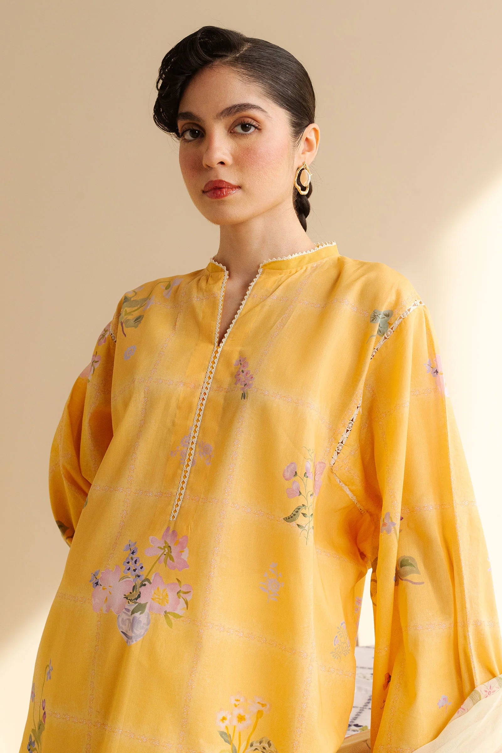 Digital Print Detail - Zara Shahjahan Luna-10B Shirt