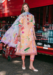 Printed lawn front panel of Angels Song dress by Mushq