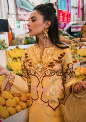 Organza Embroidered Neckline - Mushq Lawn Suit