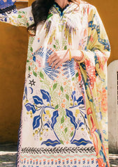 Printed Silk Dupatta - Mushq Magnolias Lawn Suit Set