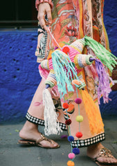 Printed trouser of Peach Poppies 3-piece summer suit