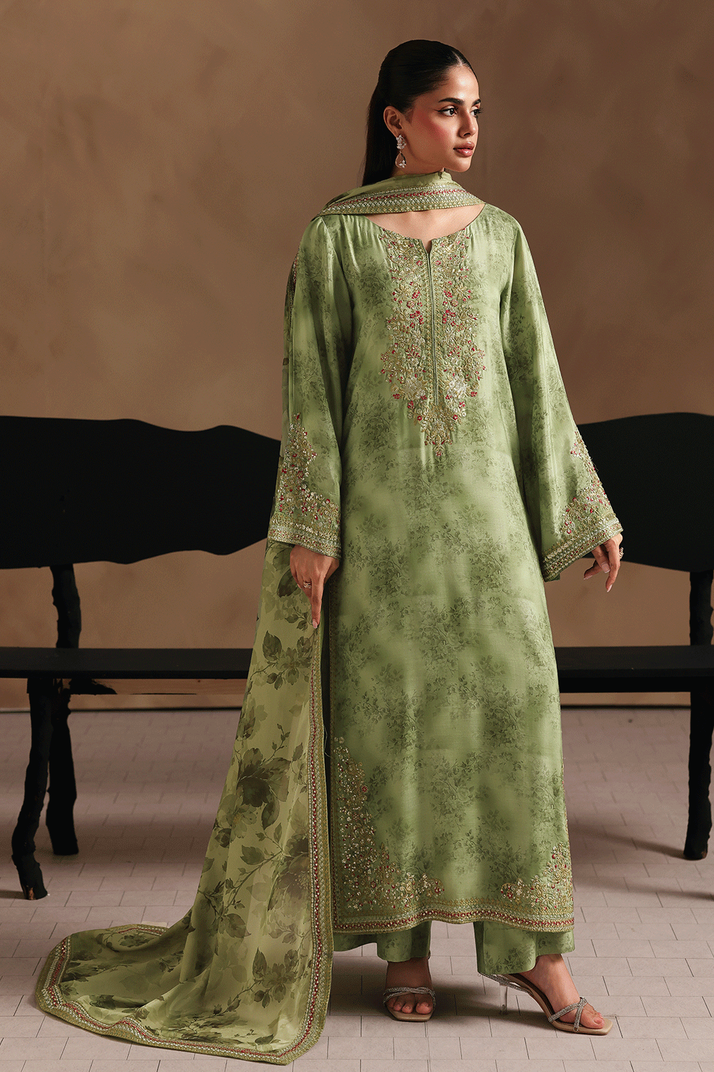Ramsha Naqsh Embroidered Rawsilk | RS-201