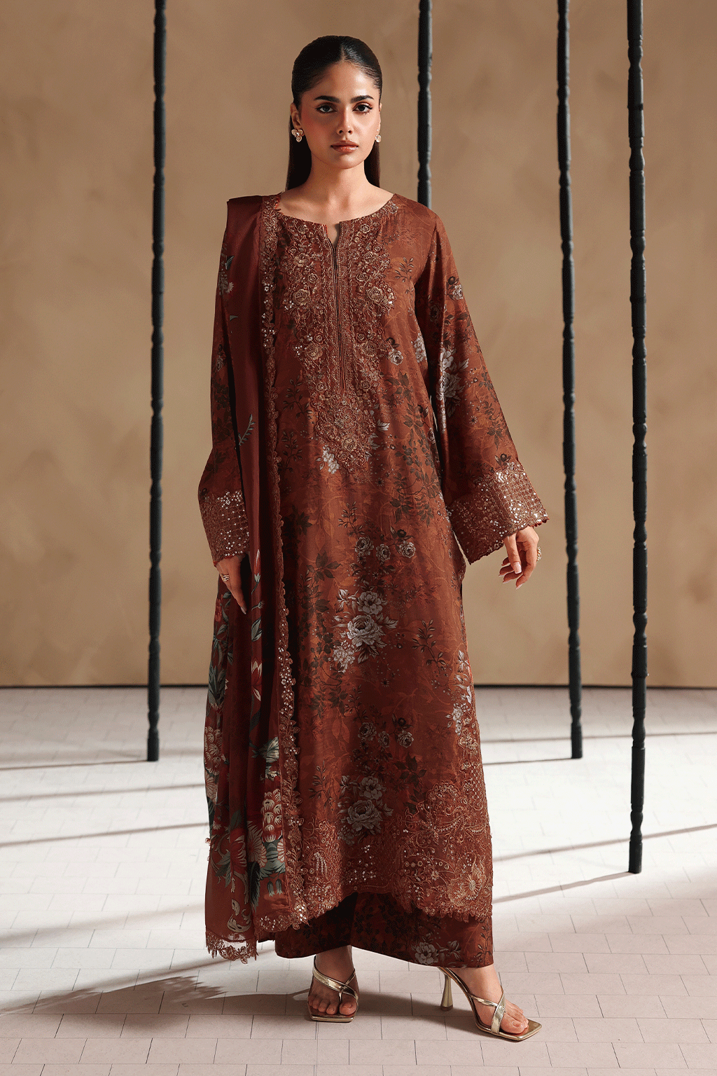 Ramsha Naqsh Embroidered Rawsilk | RS-206