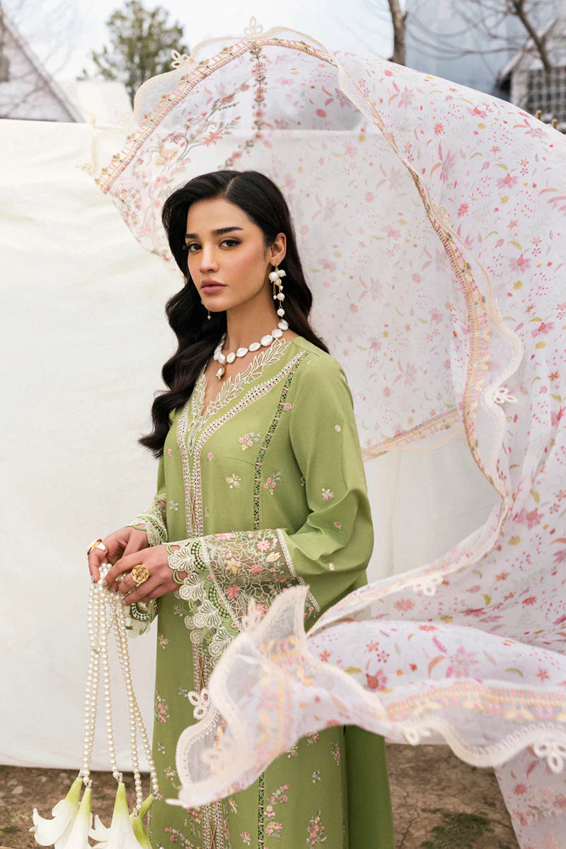 Digital Printed Chiffon Dupatta - Qalamkar DC-01 Lovisa