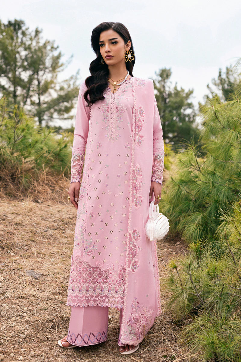 Qalamkar DC-02 Freja Chikankari Lawn Suit - Front View