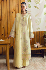 Qalamkar DC-04 Keva Chikankari Suit - Front View (Qlinekari Collection)