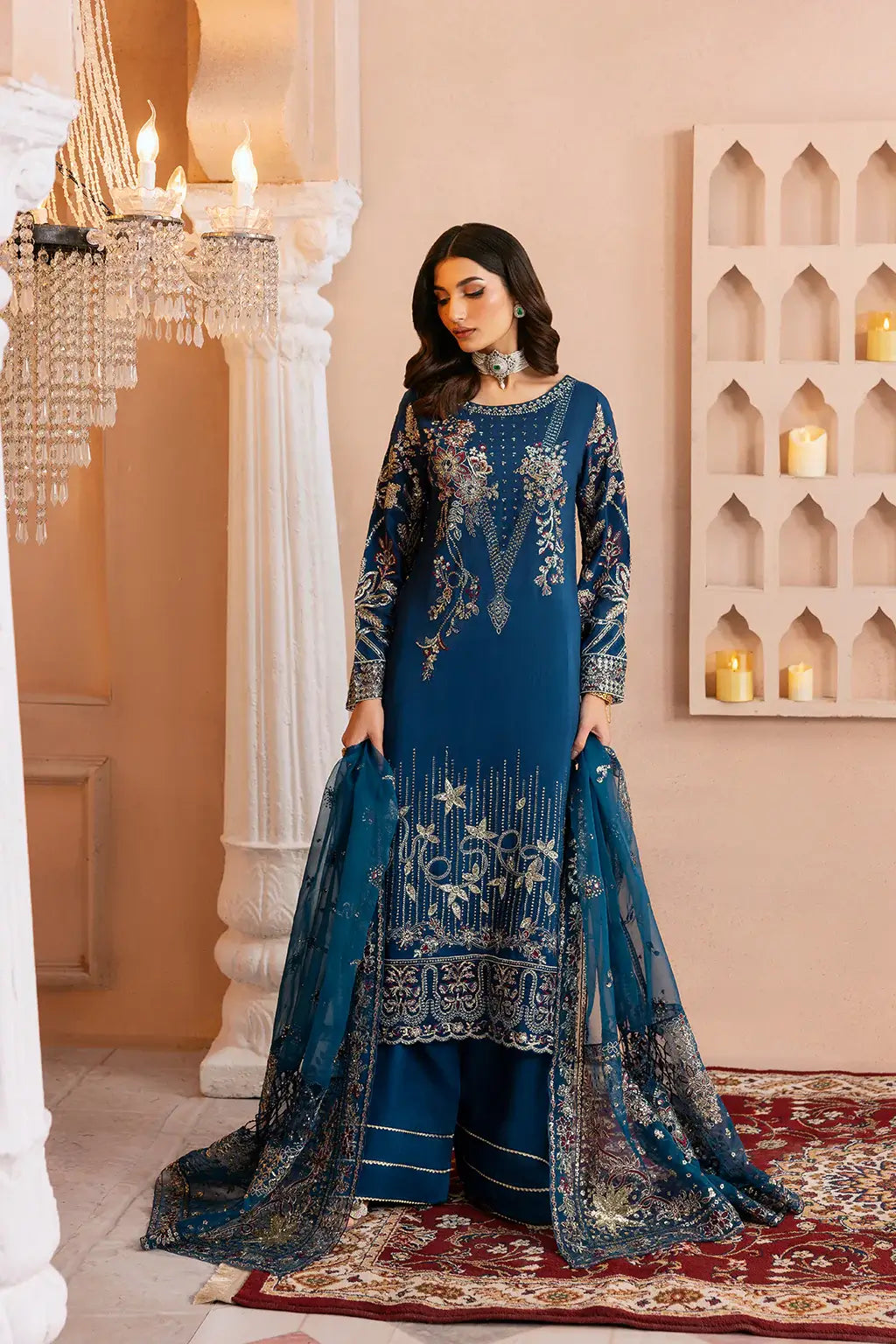 Back design with sequin embroidery – SS-107 by Ramsha