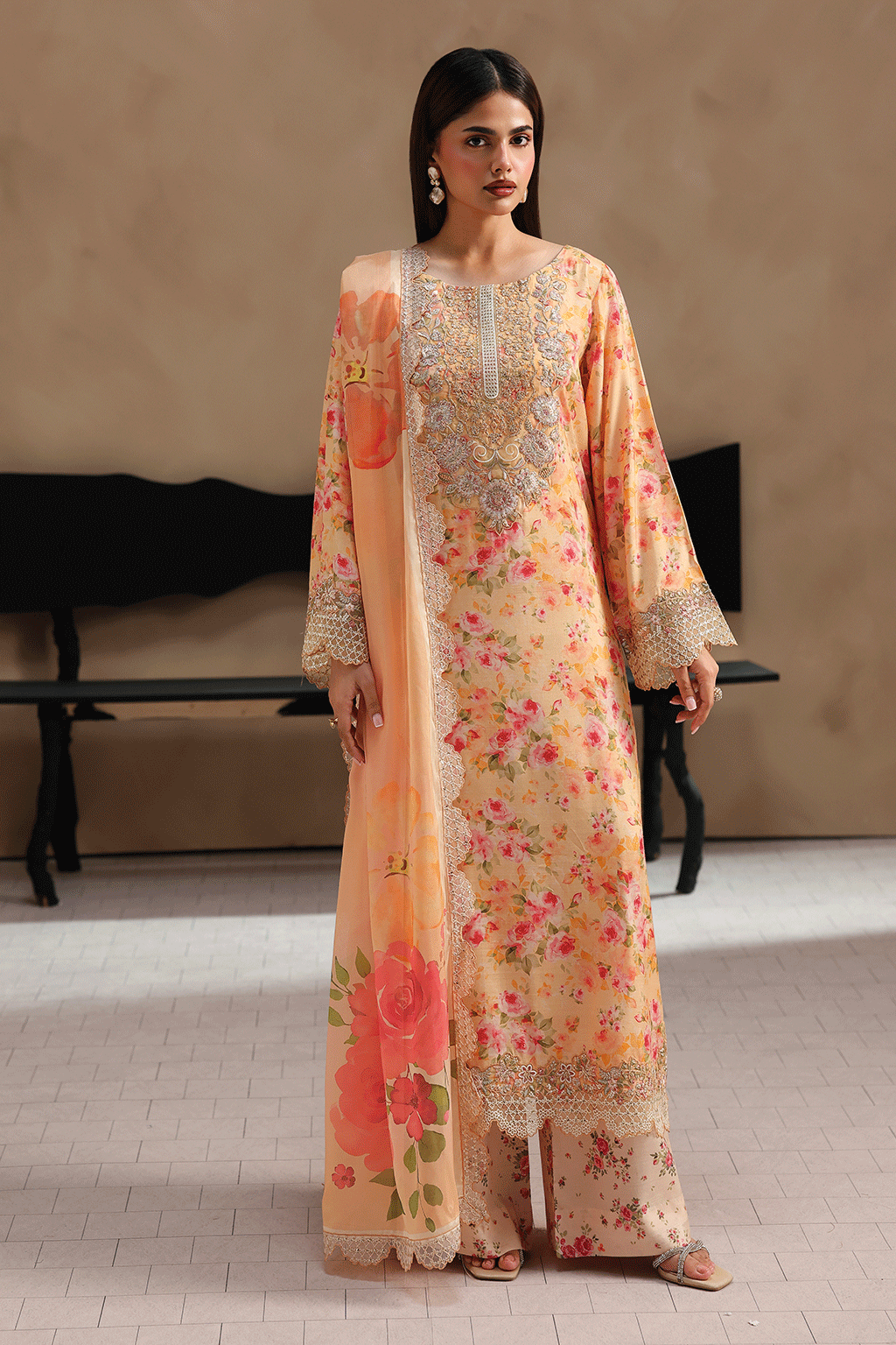 Ramsha Naqsh Embroidered Rawsilk | RS-207
