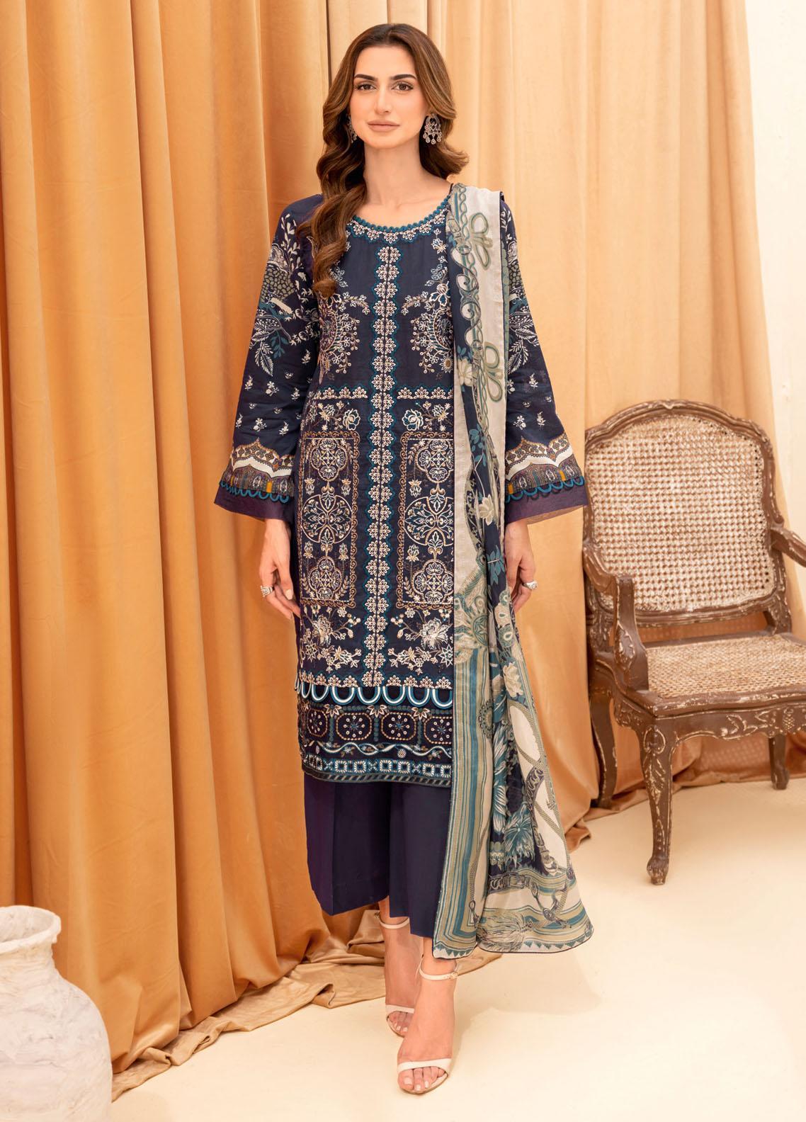 Riwayat Luxury Embroidered Lawn Vol 7 Collection '23 By Ramsha Y-701