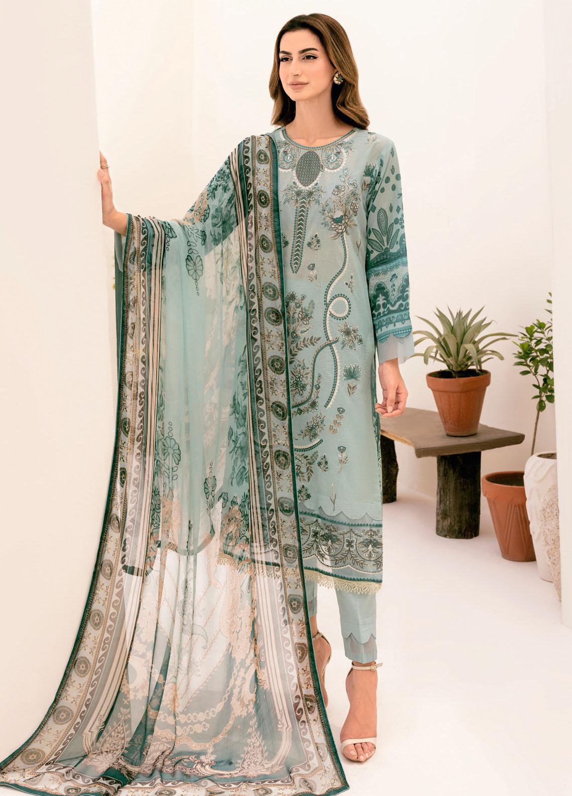 Riwayat Luxury Embroidered Lawn Vol 7 Collection '23 By Ramsha Y-709