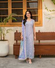 Roheenaz Komal Lawn'25 - Chikan Embroidered Front View